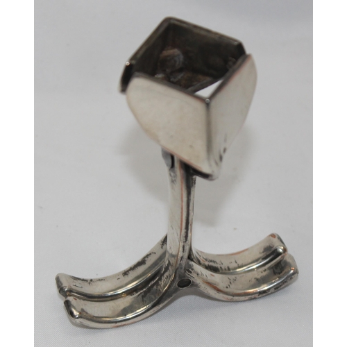 1694 - A vintage Strachan of Australia silver plated cork puller, a small unusual ink pot, possibly Chinese... 