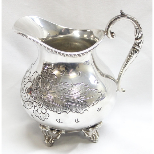 1056 - A highly decorated antique 4 piece silver-plated tea set to include tea pot, hot water jug, sugar an... 