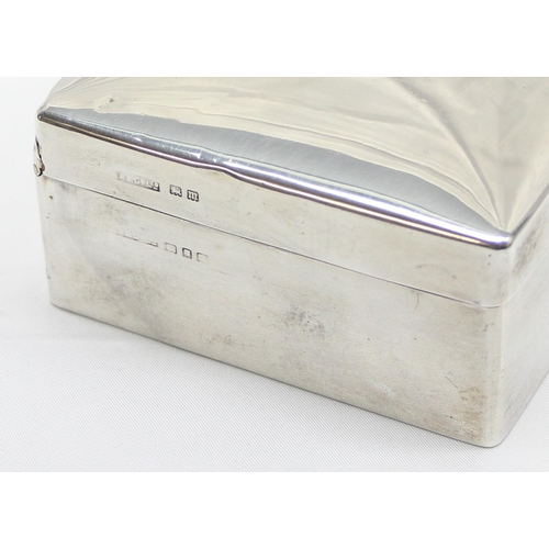 1066 - Silver cigarette box or cigar box, London 1927 by Asprey & Co, engraved GC initials to top, approx 1... 