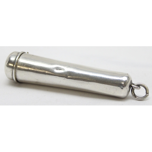 1074 - An antique silver cheroot holder case, Chester 1904 by William Neale, approx 12.04g gross