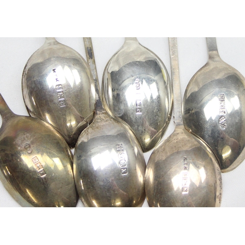 1076 - 10 assorted vintage silver and enamel collectors tea spoons, all with full English hallmarks, approx... 