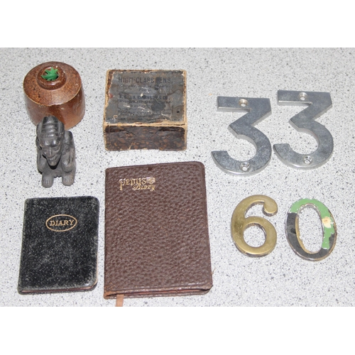 1699Y - Mixed lot to include antique toasting glass, wooden gavel with silver presentation plaque & early 20... 