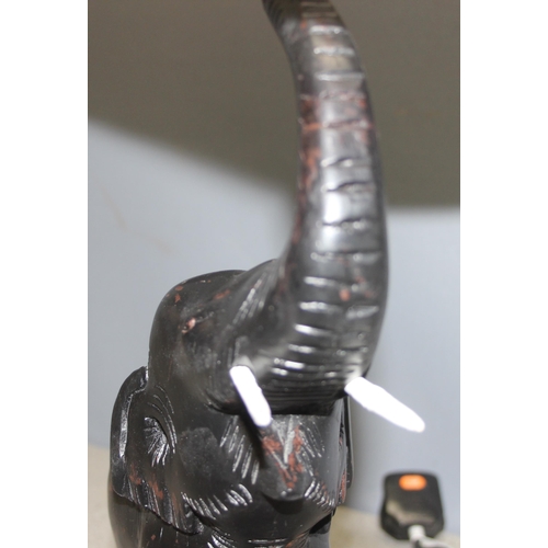 260 - David Hunt designed Elephant table lamp, approx 58cm tall