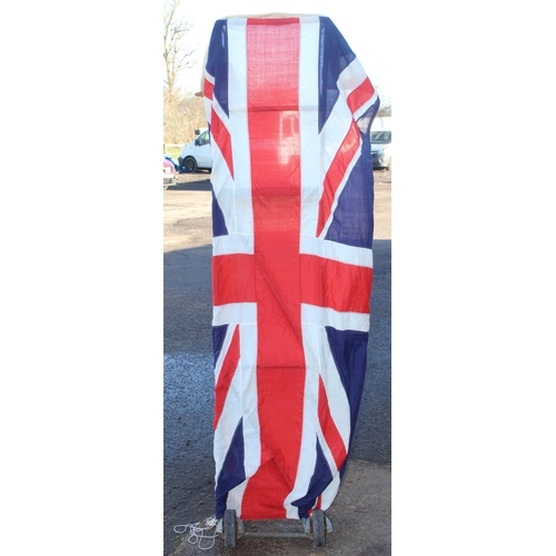 1467 - A large vintage stitched Union Jack flag, unmarked but likely c.WW2 period, approx 235cm x 102cm