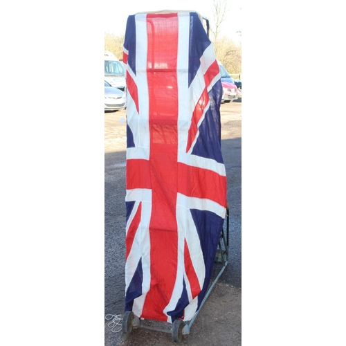 1467 - A large vintage stitched Union Jack flag, unmarked but likely c.WW2 period, approx 235cm x 102cm