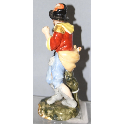 1697 - An antique Bloor Derby porcelain figure of a male with injured hand, red painted mark to base, appro... 