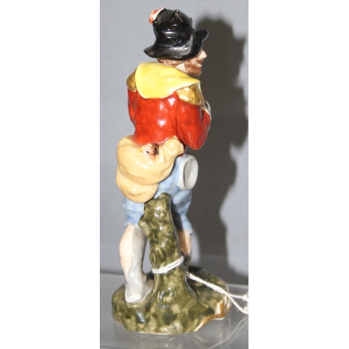 1697 - An antique Bloor Derby porcelain figure of a male with injured hand, red painted mark to base, appro... 