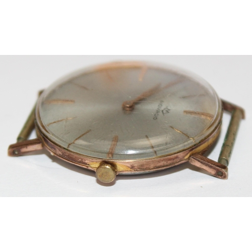 1335 - A vintage Movado wristwatch with 17 jewel mechanical movement, plain face with baton numerals and go... 