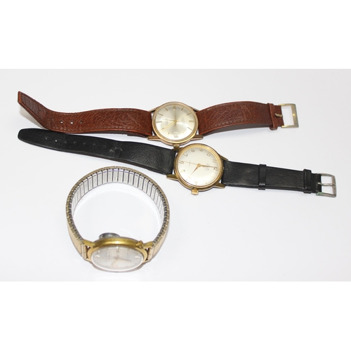 1339 - 3 vintage watches with gold plated cases, Avia Olympic, Ingersol Automatic & Matthey-Doret Electroni... 