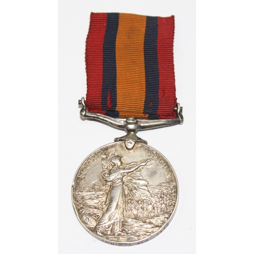 1470 - A Boer War QSA medal, awarded to 6547 Private T Simms of the Wiltshire Regiment, with ribbon