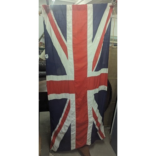 1467 - A large vintage stitched Union Jack flag, unmarked but likely c.WW2 period, approx 235cm x 102cm