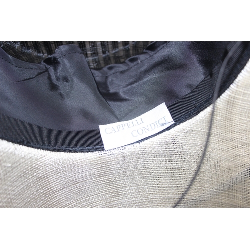 207 - 3 ladies Royal Ascot dress hats or wedding hats by Cappelli Condici, 3 boxes