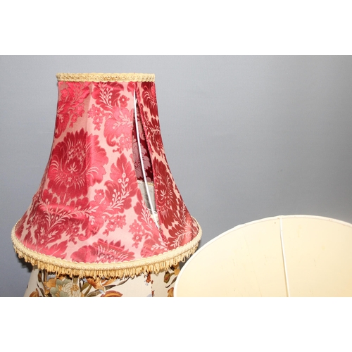 244 - Qty of lampshades of various designs and sizes, largest approx 41cm tall