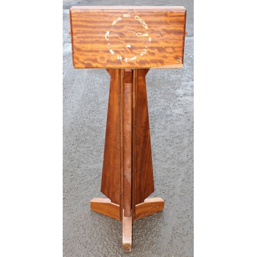 14 - Vintage mahogany lectern, approx 57cm wide x 42cm deep x 142cm tall