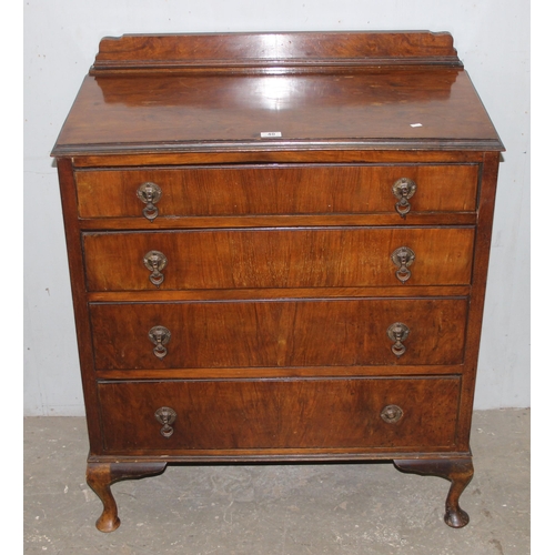 40 - A Queen Anne style 4 drawer chest of drawers, approx 86cm wide x 47cm deep x 104cm tall