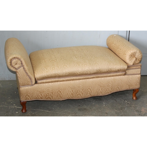 66 - An unusual vintage window seat or small day bed with storage compartment, approx 118cm wide x 54cm d... 