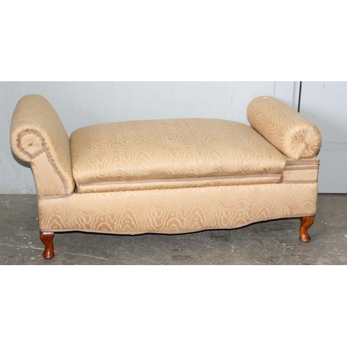 66 - An unusual vintage window seat or small day bed with storage compartment, approx 118cm wide x 54cm d... 