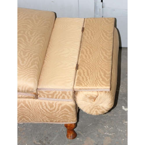 66 - An unusual vintage window seat or small day bed with storage compartment, approx 118cm wide x 54cm d... 