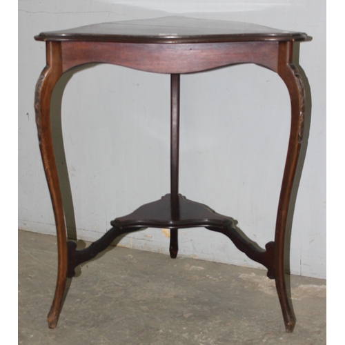 68 - Vintage mahogany side table, approx 56cm wide x 59cm deep x 71cm tall