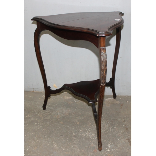 68 - Vintage mahogany side table, approx 56cm wide x 59cm deep x 71cm tall