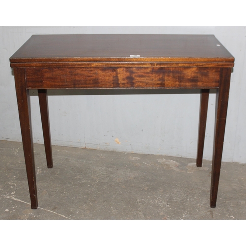 70 - Mid-20th century Air Ministry card table with lined interior, marked for 1953 by Liss Brothers, appr... 