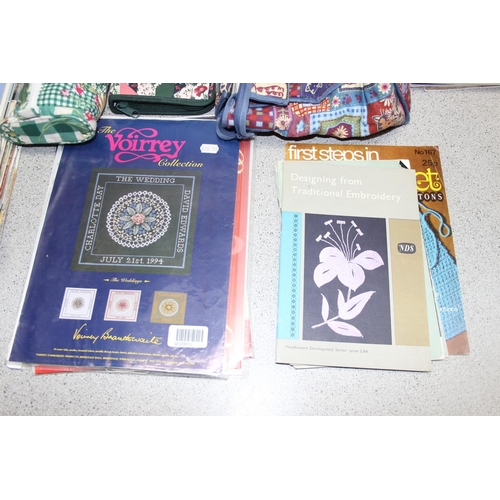 223 - Collection of over 200 mixed knitting patterns, knitting booklets, crochet booklets and needlework b... 