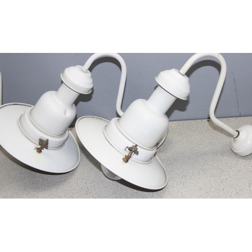 264 - 3 x industrial bulk-head style wall lights