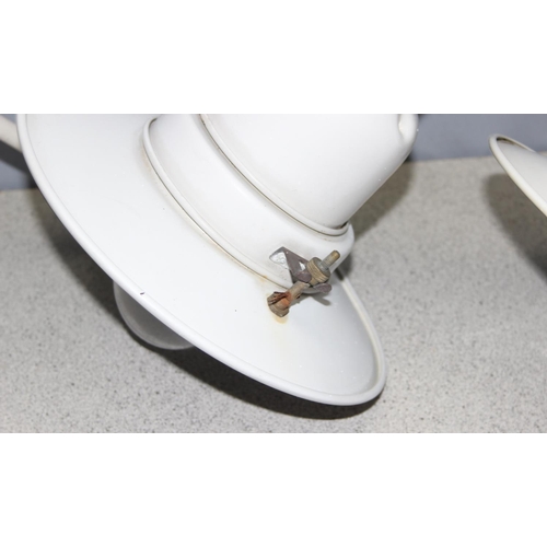 264 - 3 x industrial bulk-head style wall lights