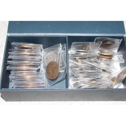 1281 - Qty of assorted mixed world and British coins, some in plastic sleeves, approx 1.7kg gross