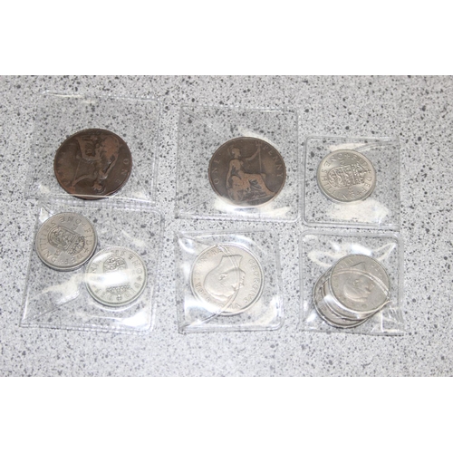 1281 - Qty of assorted mixed world and British coins, some in plastic sleeves, approx 1.7kg gross