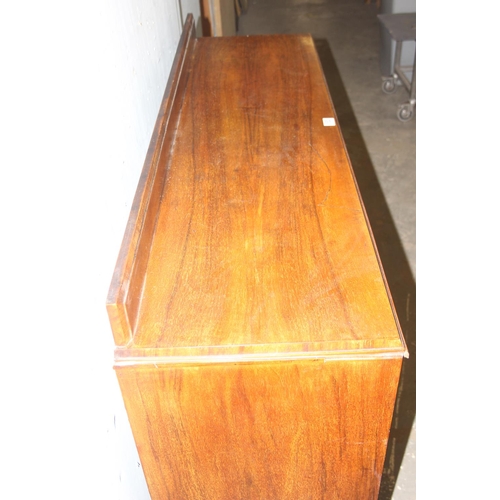 153 - Queen Anne style walnut sideboard with 2 drawers over 2 cupboards on cabriole legs,