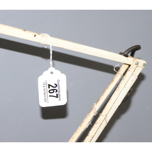 267 - Vintage Herbert Terry angle poise apex 90 lamp in cream