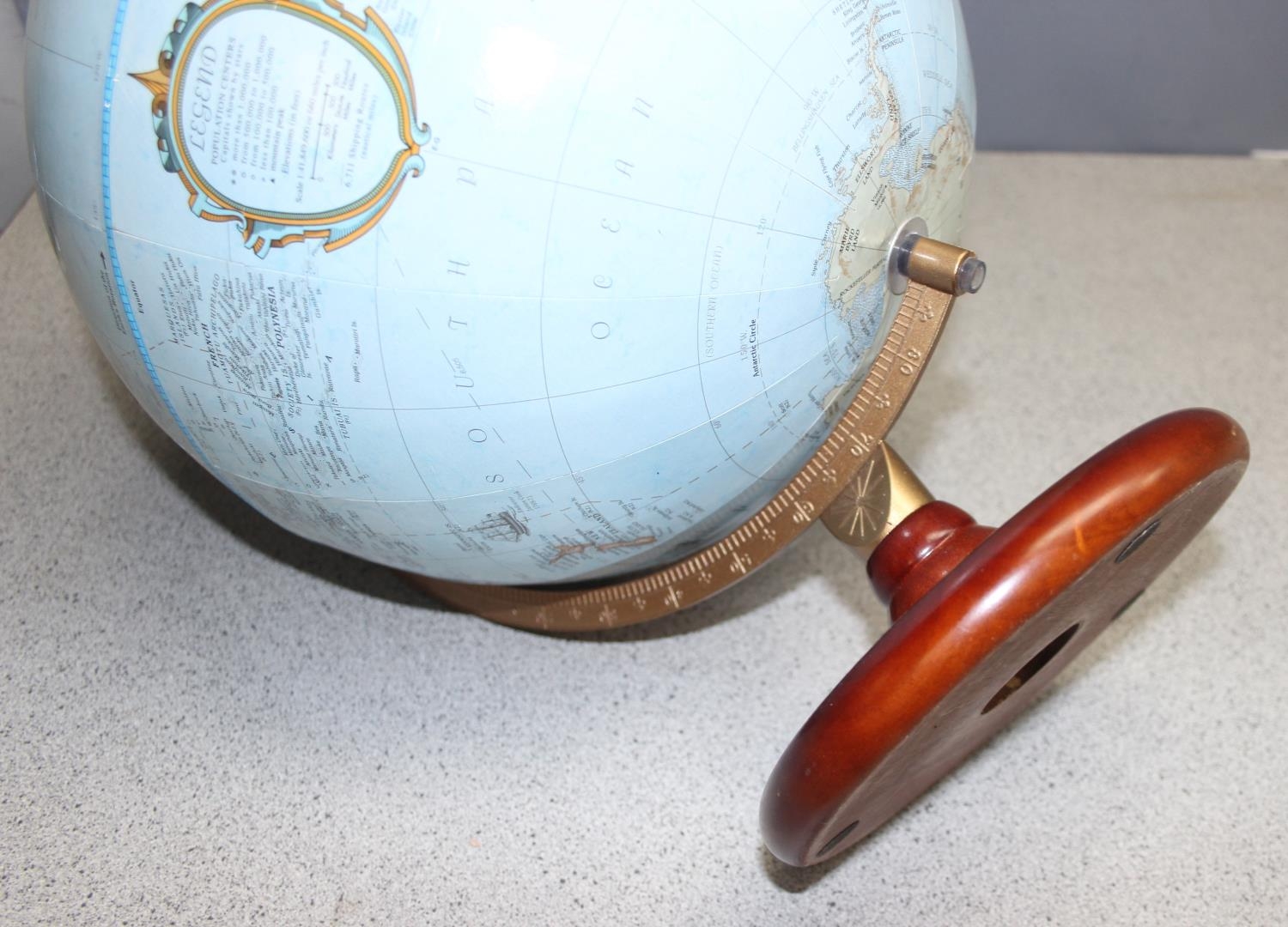 Vintage American made Herff Jones Inc. globe 40cm tall incl stand