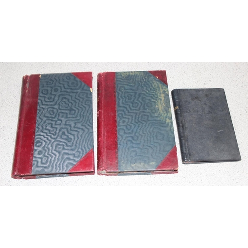 515 - 3 x antique leather-bound books to incl 2 ledgers, one with dates back to 1875, and a cash book