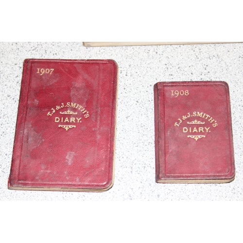 517 - Antique hand-written diaries/memoranda, birthday books, and other ephemera