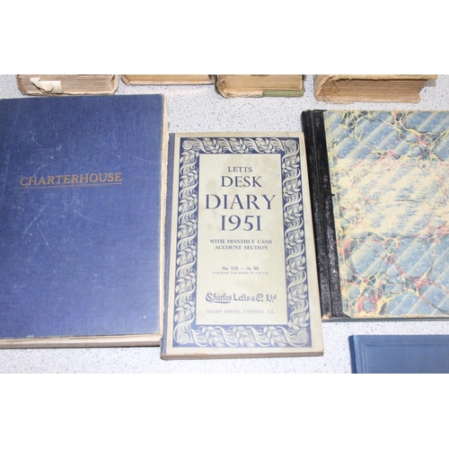 517 - Antique hand-written diaries/memoranda, birthday books, and other ephemera