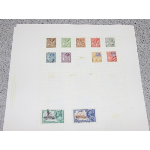 518 - Stamps - Malta Queen Victoria - George VI on leaves