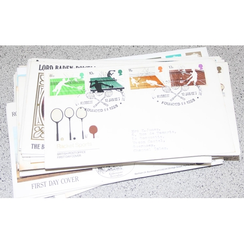 519 - Stamps - GB FDCS ( 50 ) all special/relevant postmarks