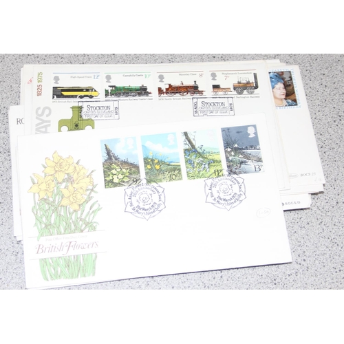 519 - Stamps - GB FDCS ( 50 ) all special/relevant postmarks