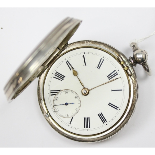 1314 - Chester hallmarked silver cased fusee lever full hunter pocket watch with	subsidiary dial Sponsor ma... 