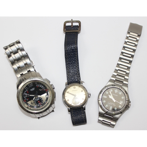 1316 - 3 assorted watches to inc a Swatch Retrograde Chronograph 2007, vintage Eterna and a Accurist (3)