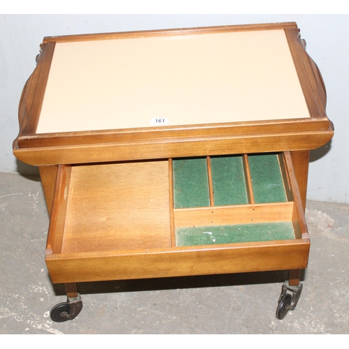 161 - Butler Trolley with Cutlery Drawer, approx 72cm wide x 44cm deep x 67cm tall