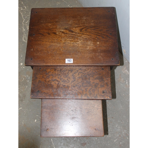 44 - A small vintage oak side table with octagonal top, approx 39cm wide x 39cm deep x 73cm tall