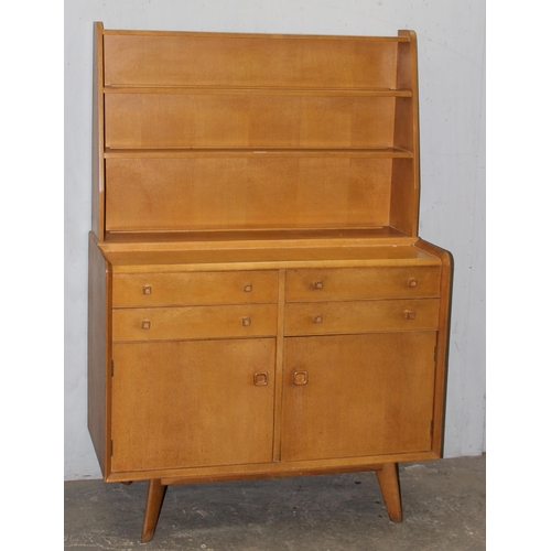 47 - A retro mid-century Homeworthy bookshelf sideboard, approx 110cm wide x 48cm deep x 159cm tall