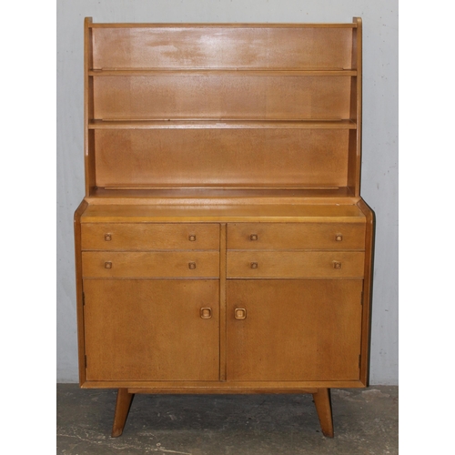 47 - A retro mid-century Homeworthy bookshelf sideboard, approx 110cm wide x 48cm deep x 159cm tall