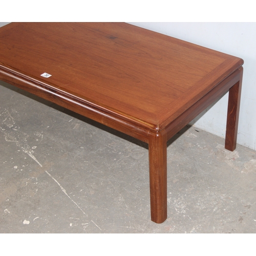 30 - A retro G-Plan teak coffee table, approx 107cm wide x 62cm deep x 45cm tall