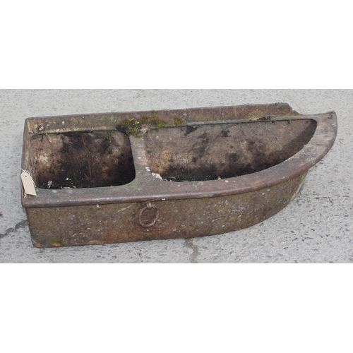 315 - A large vintage cast iron feeder planter, approx 98cm wide x 40cm deep x 32cm tall