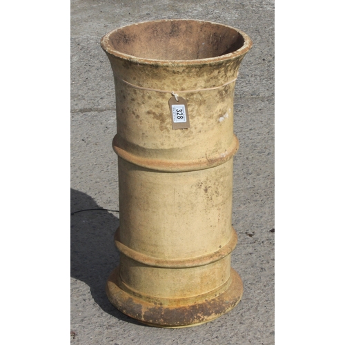 328 - A large vintage chimney pot planter, approx 30cm wide x 30cm deep x 60cm tall