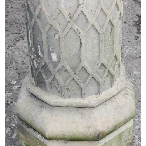 341 - A highly decorative 19th century Doulton Lambeth pottery chimney pot, approx 45cm wide x 45cm deep x... 