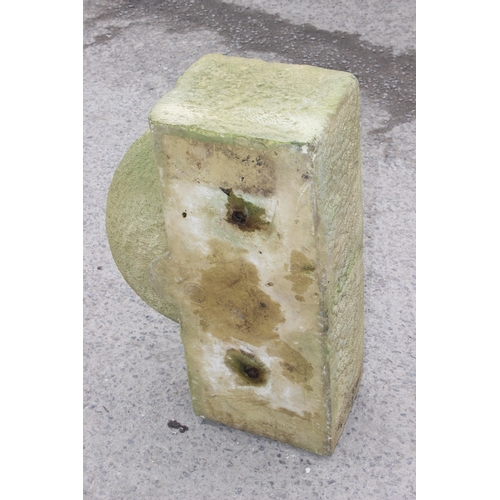 342 - An impressive stone effect sink of unusual form, approx 75cm wide x 54cm deep x 26cm tall